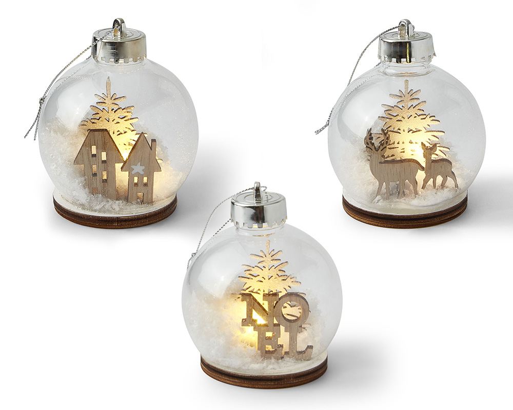 Decorațiuni monocrome la modă pentru pomul de Crăciun alb și din lemn, monocromatice, pe care să le cumpărați în Pepco