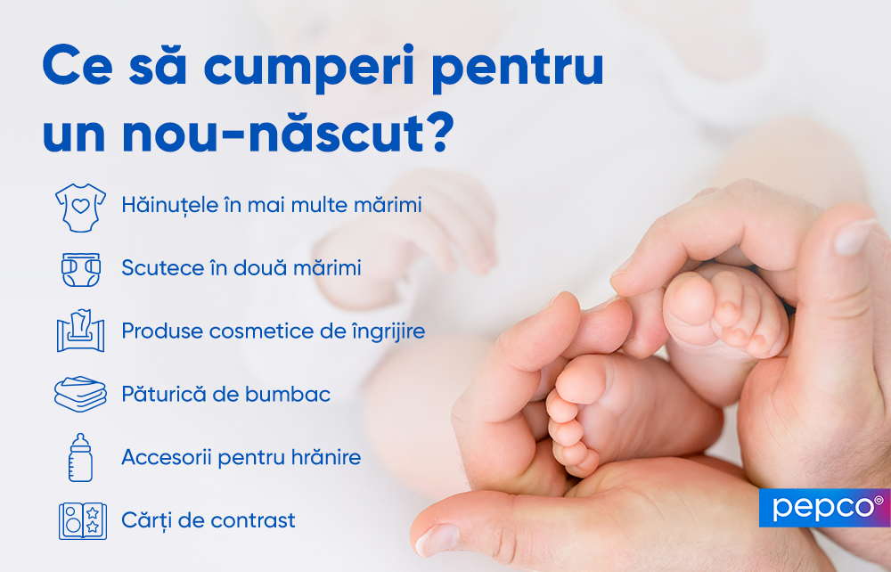 Infografic Pepco "Ce să cumperi pentru nou-născutul tău?"