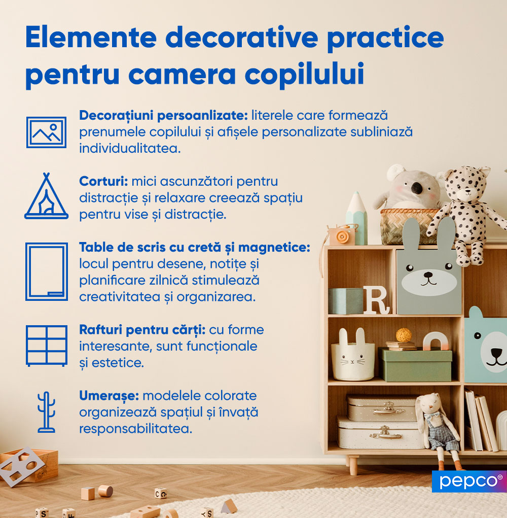 Infografic Pepco despre designul camerei copilului