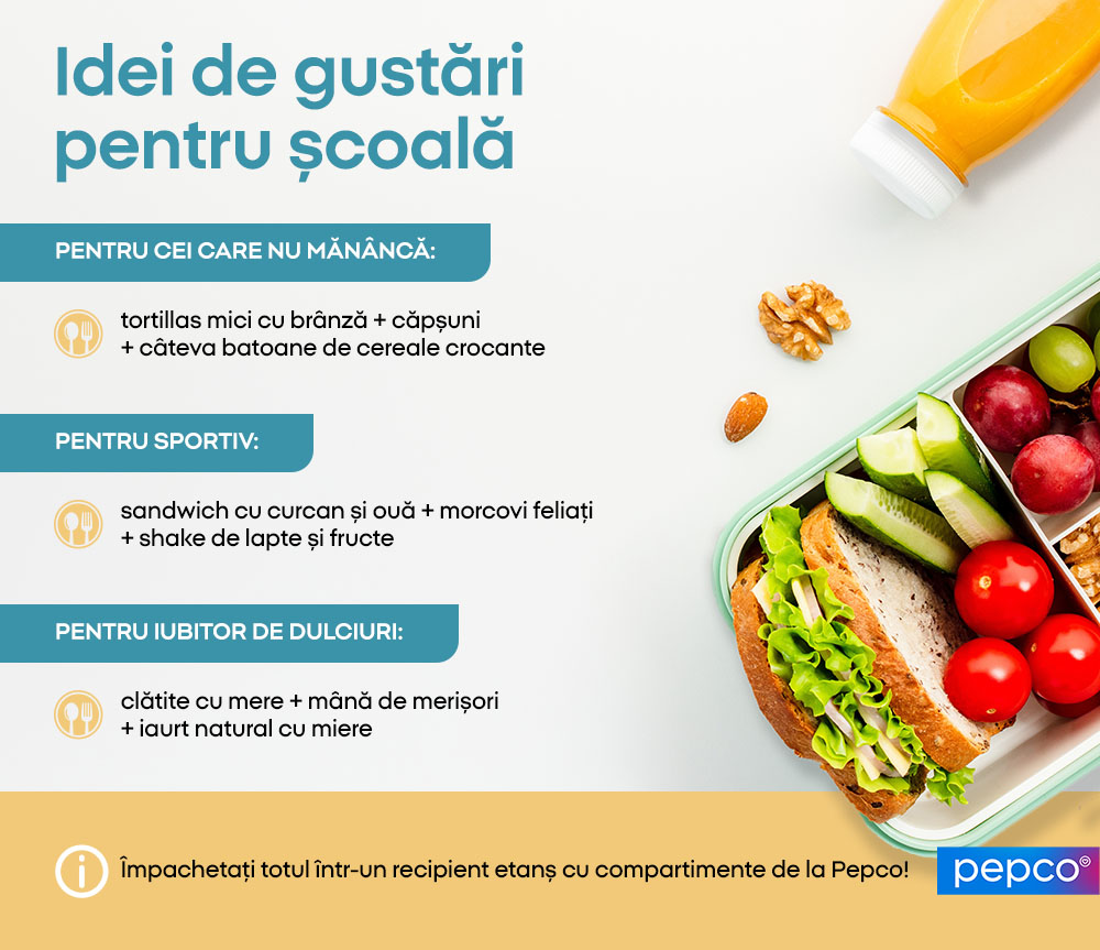 Idei de gustări pentru școală